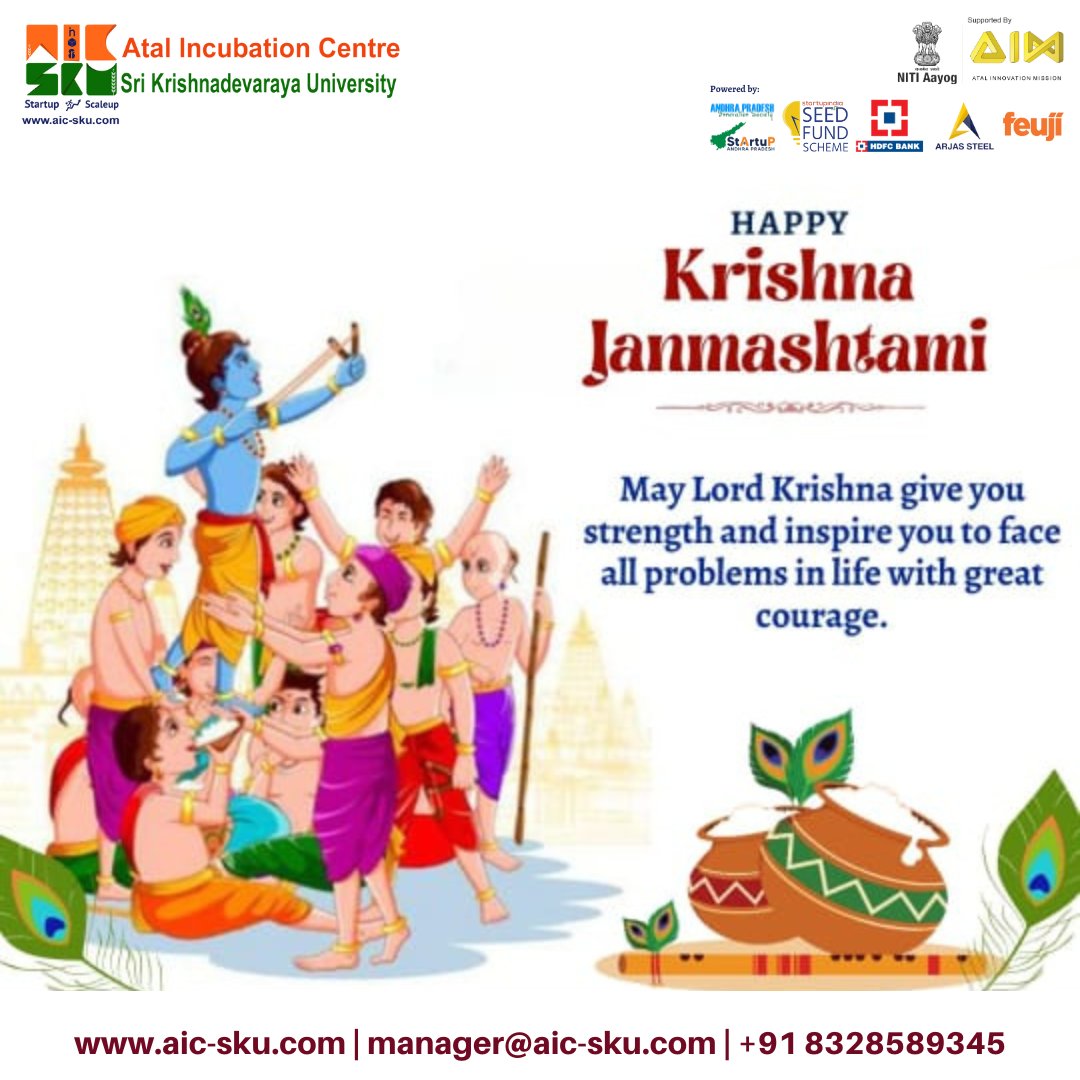 AicSku's tweet photo. @AicSku Happy Krishna Janmashtami @AIMtoInnovate https://t.co/GNmH5BpyRU
