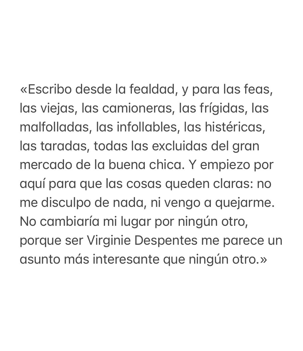 randomhouse_es's tweet photo. No hay día malo para volver a leer el inicio de 'Teoría King Kong'. 

Feliz miércoles https://t.co/xUumf42YPn