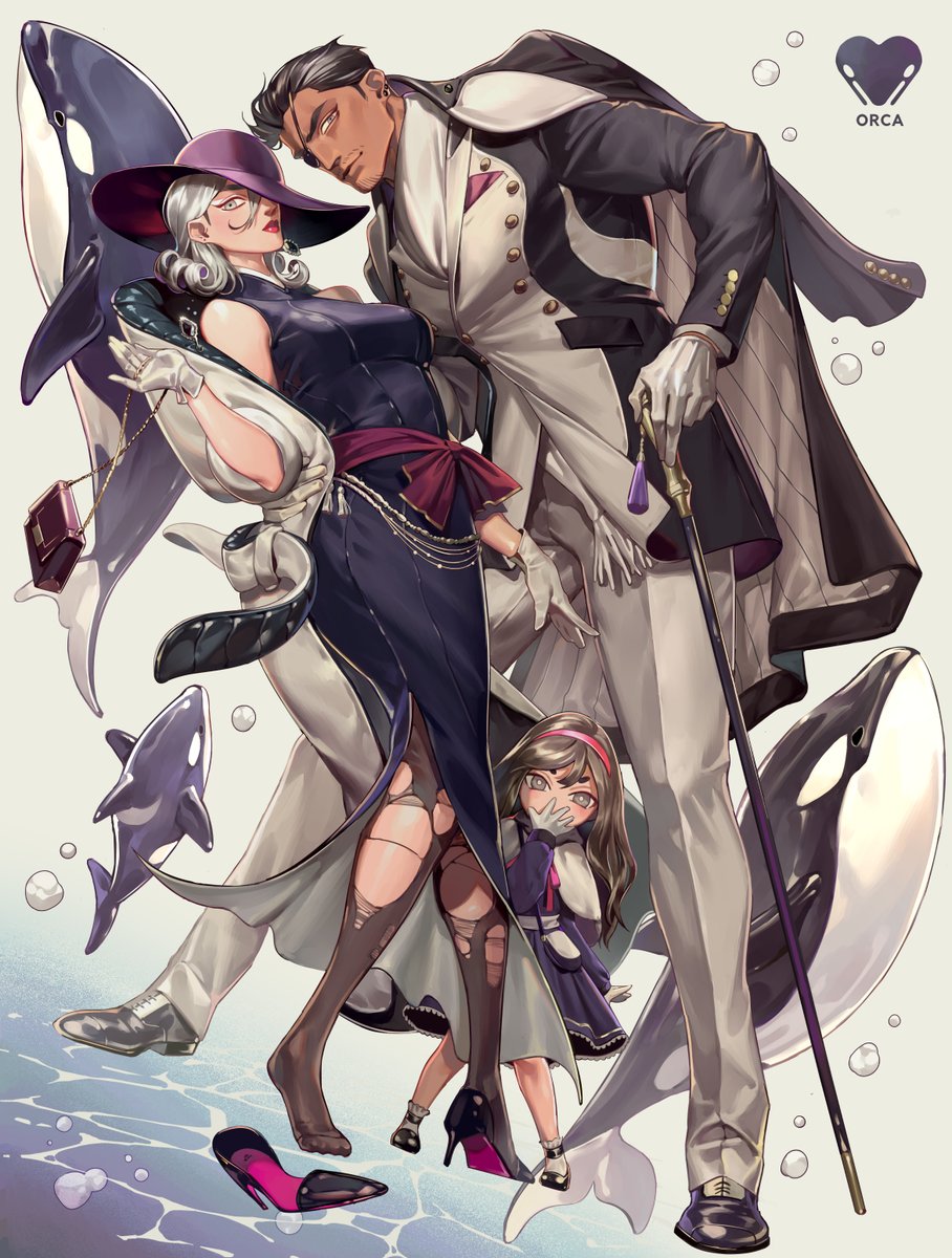 reisei_zero's tweet photo. 海獣擬人化親子 https://t.co/KVkgmJiP1Q