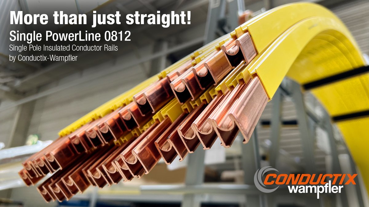 CxW_Global's tweet photo. #ConductorRails can only operate in straight tracks, right? And partly yes, not all conductor rails are suitable for curves. But our #ConductorRail of the Single PowerLine 0812 series would not have the reputation as an all-rounder if it could not deliver what it promises. https://t.co/RBIT3YqdQC
