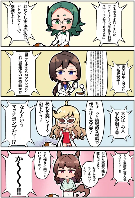 リクエストで描いた「トレーナーに手作り料理するヒト娘+α」です 