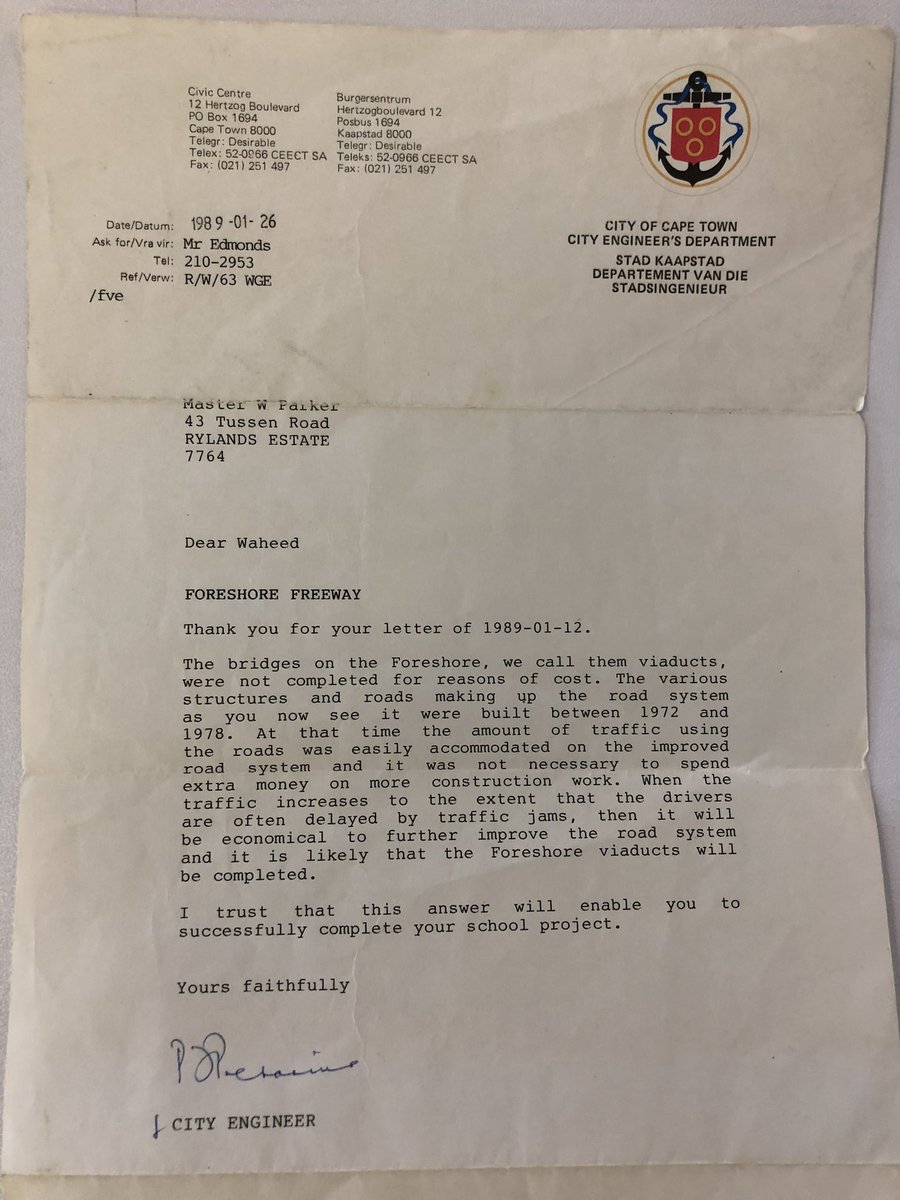waheedparker's tweet photo. @askash Correct. I wrote a letter to the municipality in 1989, (as a 10-year old!), and this was their response. https://t.co/app71t2wyO