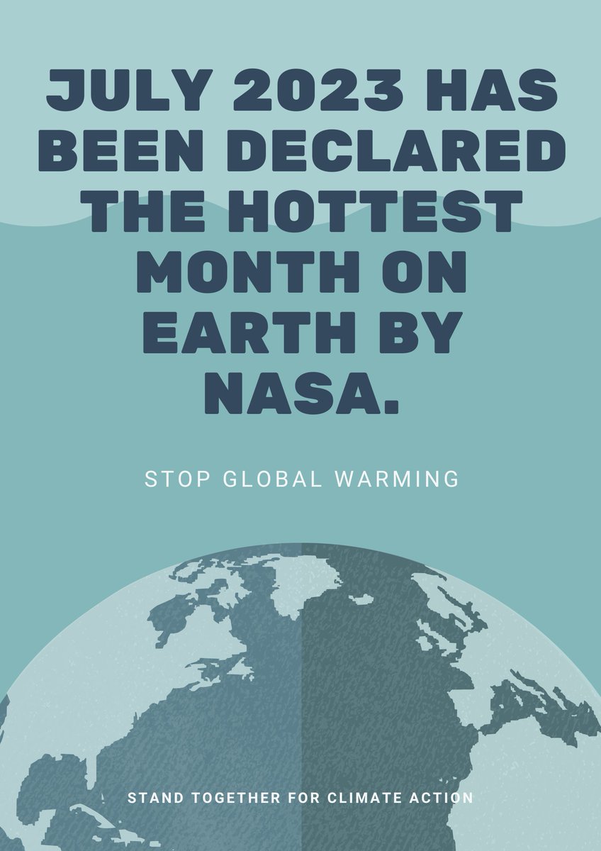 EqualityVaccine's tweet photo. July 2023 has been declared the hottest month on Earth by NASA.
The phrase ‘global warming’ has been escalated to ‘global boiling’. https://t.co/0Ev7Kcy6hh