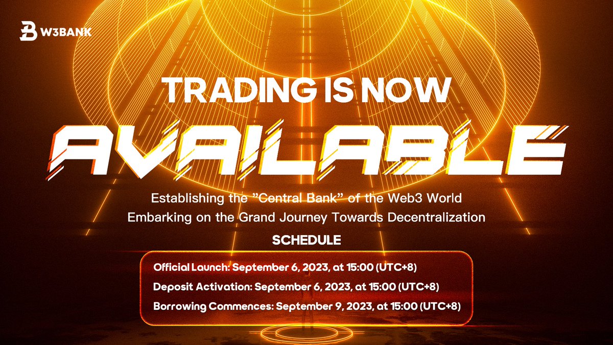 W3 Foundation (@w3_foundation) on Twitter photo W3BANK is here! Another new member of the W3 family has been born, and this is undoubtedly a milestone event!
W3BANK is a secure grid lending market, established on the <a href="/pegonetwork/">PEGO Network</a> , the "central banking system" of the Web3 world.
Join us now! w3bank.finance W3BANK is here! Another new member of the W3 family has been born, and this is undoubtedly a milestone event!
W3BANK is a secure grid lending market, established on the <a href="/pegonetwork/">PEGO Network</a> , the "central banking system" of the Web3 world.
Join us now! w3bank.finance