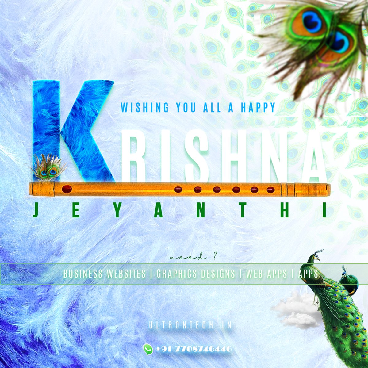 ultron_tech's tweet photo. #Janmashtami #Ashtami #KrishnaJanmashtami  
#theultrontech
#business #websitedesigner #freelancer  #Flyers #flyerdesign #androidappdevelopment
#UltronTechAnniversary #DigitalPioneers #3years https://t.co/LUrGFLTTFr