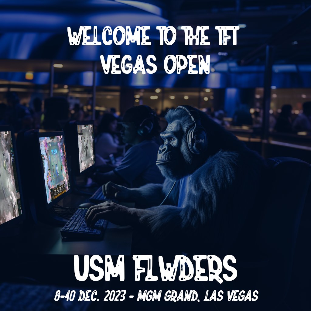 🦍- USM À VEGAS -🦍

<a href="/FlwDeRs/">QAD FlwDeRs</a> représentera les Monkeys, à partir du 8 décembre 2023, pour le <a href="/TFT/">Teamfight Tactics</a>  Vegas Open à 300K à..

LAS VEGAS ! 🤯

Be Smart, Be Monkey ! 🦍

#TFTVegasOpen