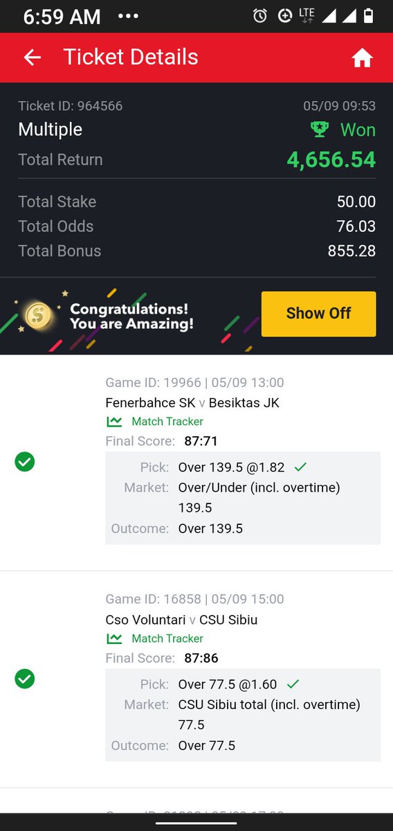 tbuduwara's tweet photo. 76 odd won with just 50 naira 😌😌 nah sportybet cuz this them put fear for my body. Too much of lose #_kennyblaze1391 #BasketballProfe #bossolamilekan1 #CHIZZY_BB https://t.co/7uygX6hAUd