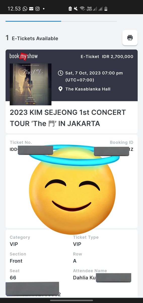 Wts tiket sejeong 1st concert tour in jakarta
2.500k Vip seat A66
Aku beli karena tadi panik salah baca maps huhu yang minat/mau nego boleh dm yaa. Thank you!!