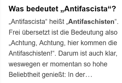 WaldaHood's tweet image. Hast du kein Internet? Selber keinen Browser?

A n t i f a s c h i s t e n kurz Antifa = Anti (gegen) Faschisten (Nazis) = Antinazi

Antinati klänge auch goldisch, aber wem sag&apos; ich das. #AfDmachtDumm #afdistkacke💩 #afdisteinfachzumkotzen