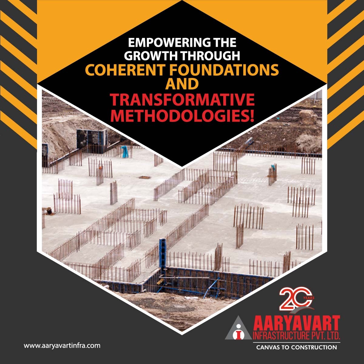 AIPLsocial's tweet photo. Our ingenious infrastructural practices &amp; planning at Aryavart Infrastructure Pvt. Ltd. help us lay a foundation that is robust yet innovative for the complete project! 
#aaryavartinfrastructure #constructioncompany #infrastructureprojects #materialtrading  #equipmentleasing https://t.co/SBrygQ83ht