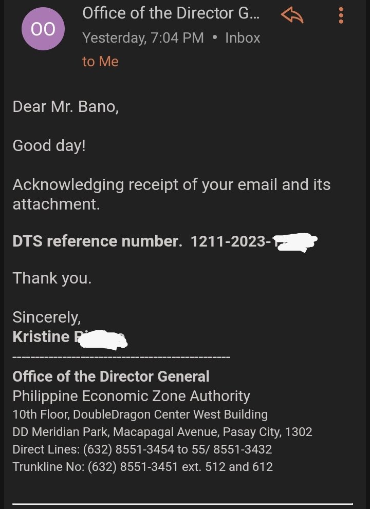 First government agency response for MalayaLand - The Philippine Economic Zone Authority (PEZA). Submitted the Site Plan as well. Let us hold our hands together and hope for the best!

#OrbitX #AliensOfMalaya #MalayaLand #Hobz #Crooks #Tofu #NFT #NFTs $AOM