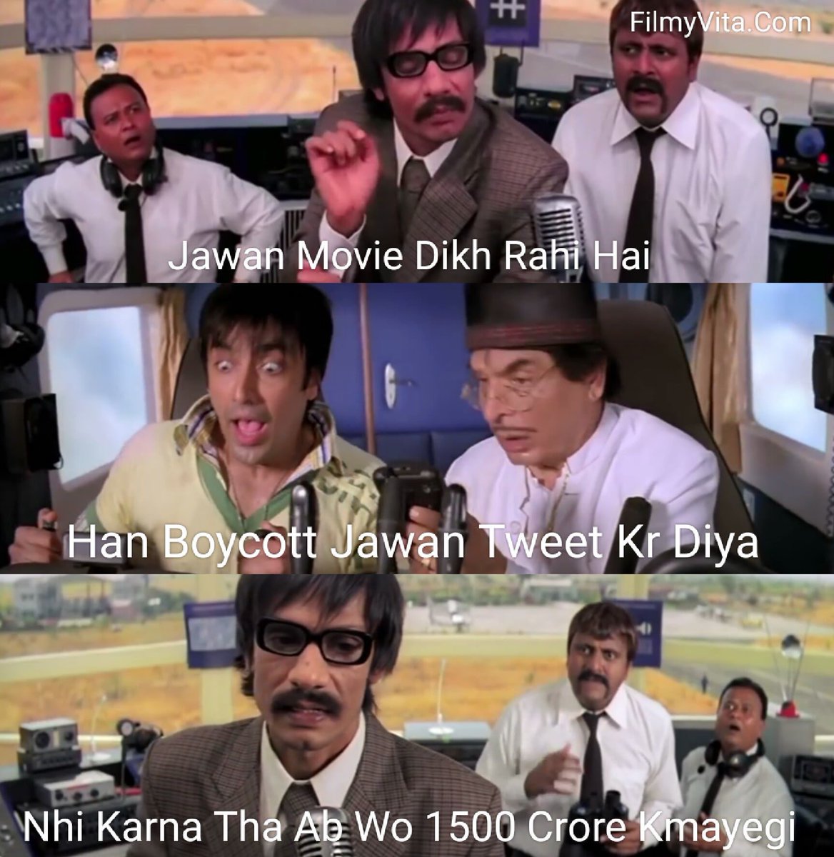 Simranlessly's tweet photo. Boycott jawan people be like 

 #BoycottJawanMovie https://t.co/cYlhI4SO6k