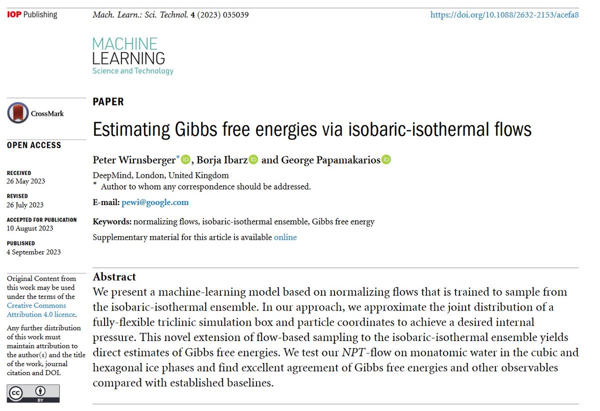 Machine Learning: Science and Technology tweet media