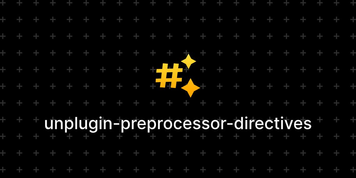 yrmkejun's tweet photo. 终于抽空把之前糊的 vite-plugin-conditional-compiler 用 #unplugin 重构了!
对条件编译支持了 elif else,以及 and or not 运算符;
还内置了 define 、error、warning、info 等指令;
还允许通过 defineDirective 创建自定义指令。
最后定个小目标,早日加入 unplugin🥰
https://t.co/VJlnMrjTrV https://t.co/KtmoyjnMJa