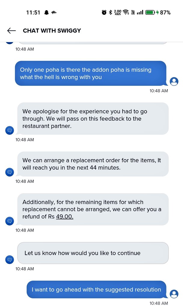 SwatiKothari17's tweet photo. Even after committing for replacement...its been more than an hour and now they are saying that replacement can't be done in the first place you miss something from my order then don't even comply to what you say!!!! Rubbish https://t.co/0UdOeCz2fs