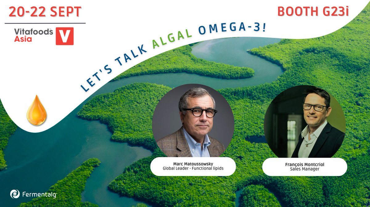📢 Exchange with our Omega-3 experts at VitafoodsAsia 2023! 🧪 They will be delighted to start this adventure into the world of microalgae with you! To make an appointment: ✉ sales@fermentalg.com! #vitafoods #VFA2023 #DHAORIGINS #FERMENTALG #AlgalOmega3 #DHA #health