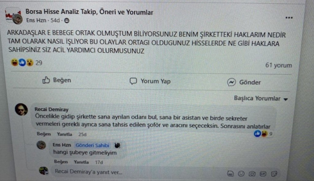 #ebebek

Tuhaf mı tuhaf bir haber... Haber aynen şöyle😳

E-Bebek çalışanları isyanda:  "Halka arzdan sonra her gün birileri gelip mağazada çalışıp çalışmadığımızı müdürlere bildiriyorlar. Rafları düzeltip, işleyişi kontrol edenler var."

Haberi kontrol ettim, doğruymuş 👇😂