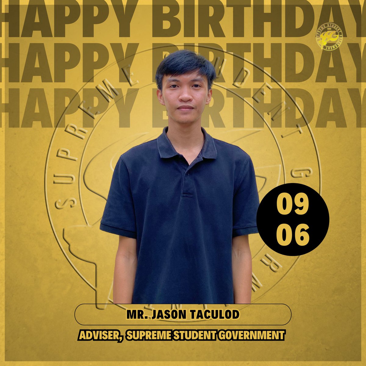 nddu_ssg's tweet photo. Happy birthday to SSG’s Adviser, Sir Jason!

As you enter this new year of yours, may you continue to become a blessing to all of us. Remember that the entire SSG family will always be lucky and grateful to have you as our adviser. https://t.co/Pw3zPML1mb