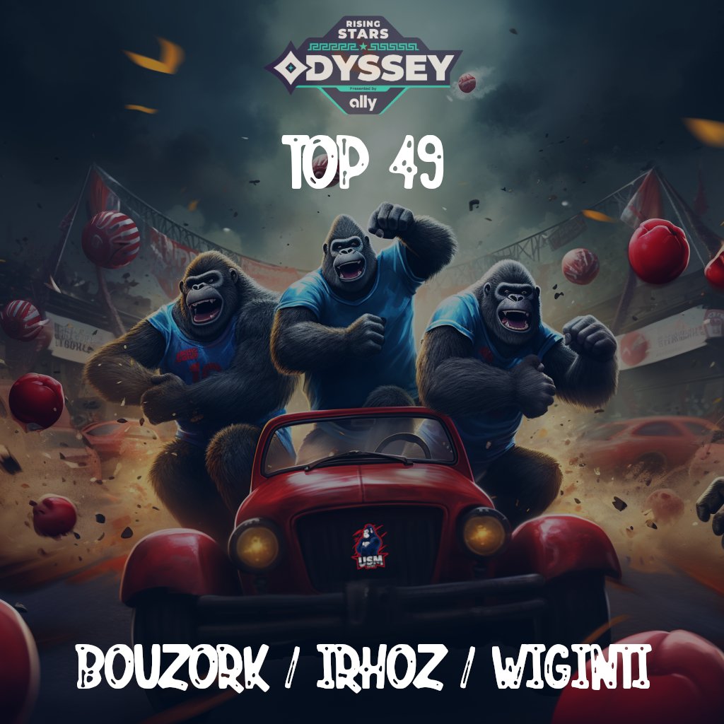 [RISING STARS ODYSSEY #4]

Belle performance de nos Monkeys <a href="/RocketLeague/">Rocket League</a> lors du tournoi organisé par <a href="/RocketBaguette/">Rocket Baguette</a> ! 🏆

🦍- <a href="/Bouzork/">Bouzork</a> 
🦍- <a href="/IrhoZ_/">IrhoZ</a> 
🦍- <a href="/wiginti/">Wiginti</a> 
🧙‍♂️- <a href="/LilRacsus/">EMY Racsus</a> 

Be Smart, Be Monkey ! 🔥