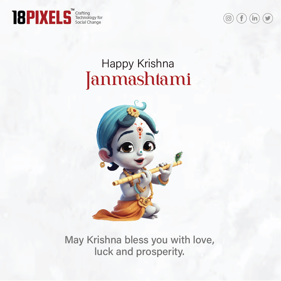 Eighteen_Pixels's tweet photo. 🙏 May the divine blessings of Lord Krishna fill your life with boundless love, luck, and prosperity. Wishing you all a joyous and blessed Janmashtami! 🌟 

#18pixels #team18pixels #Janmashtami #KrishnaJanmashtami #BlessingsOfKrishna #janmashtmispecial #janmashtmicelebration https://t.co/8vPZ6Qvzj1