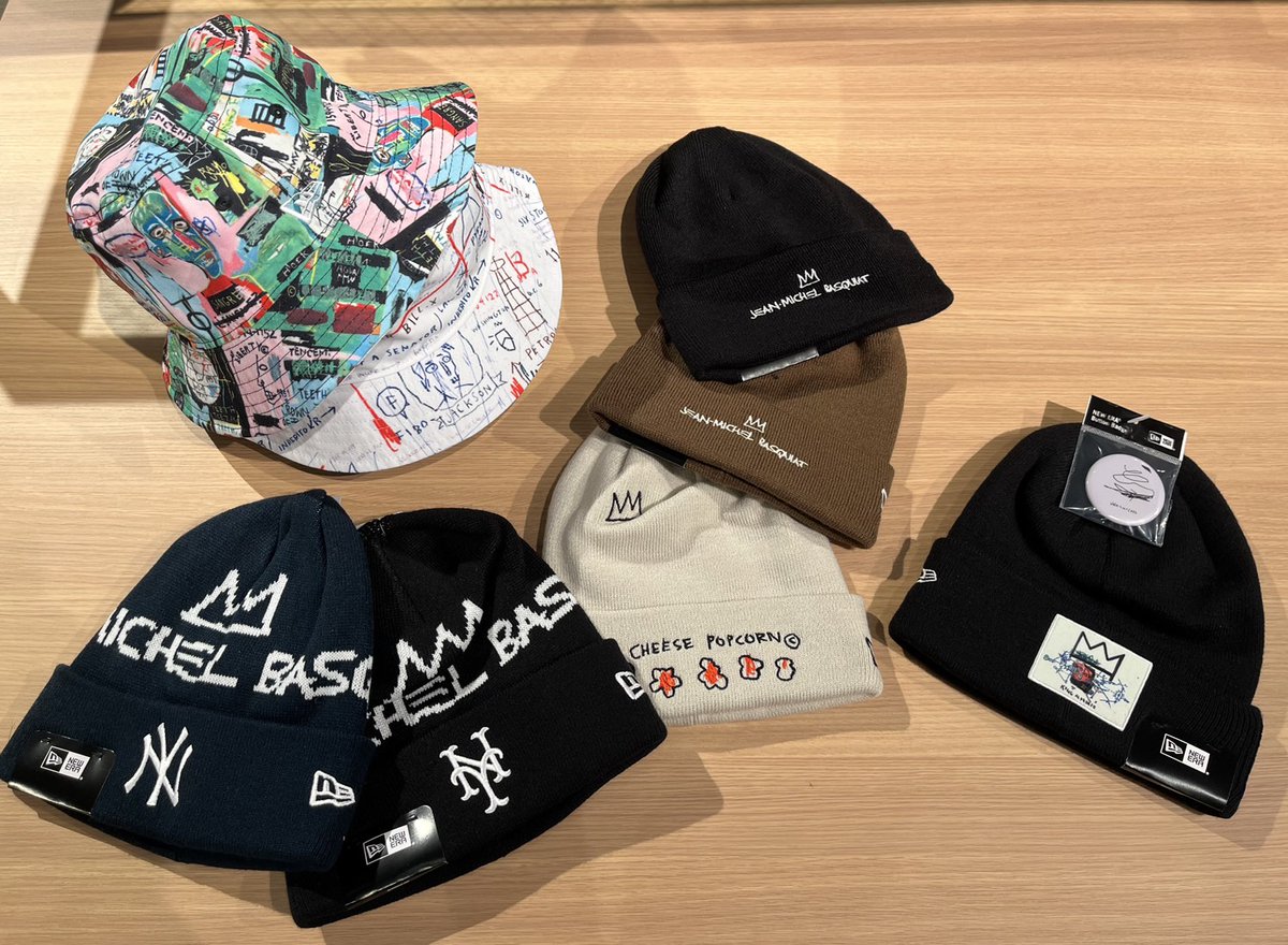 レア/未使用【ニューエラ×バスキア】限定コラボ ニット帽 芸術 缶