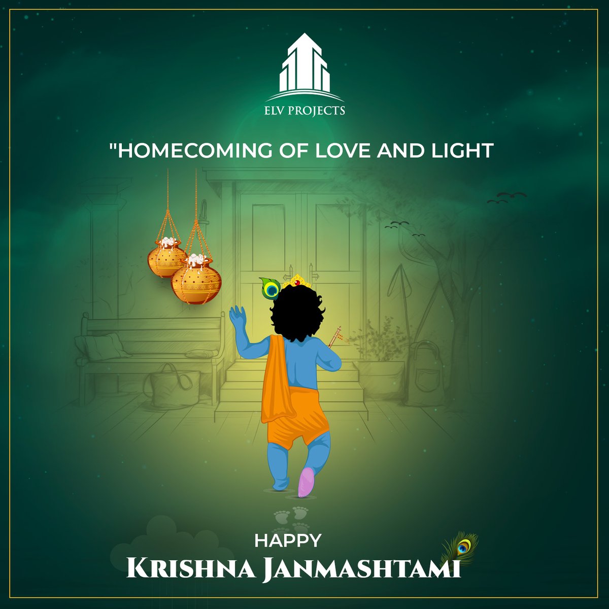 ElvprojectsElv's tweet image. Wishing you all a joyous and blessed Krishna Janmashtami! May Lord Krishna&apos;s divine presence fill your life with love, peace, and prosperity. 

#KrishnaJanmashtami #HappyJanmashtami #ELVPROJECTS #FestivalOfJanmashtami #DivineBlessings