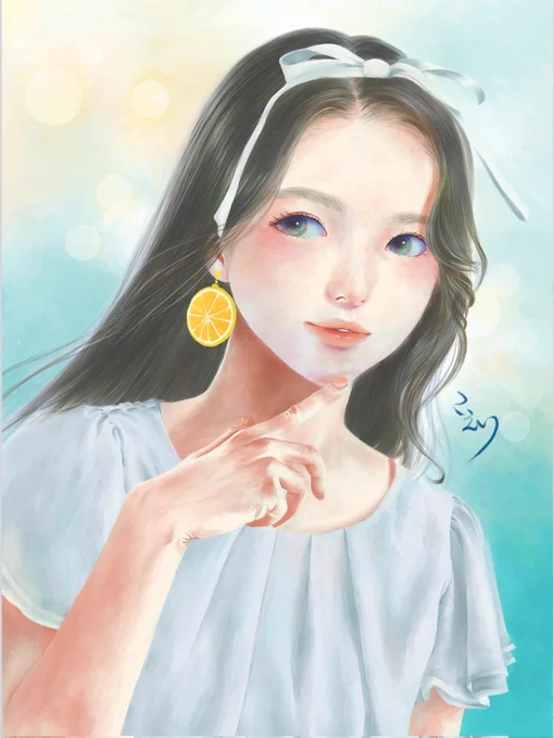#私の作品知ってもらえたら幸せの極み ほんとそうですね〜女子の透明感を研究している者です。描けば描くほど謎は深まるよ! 