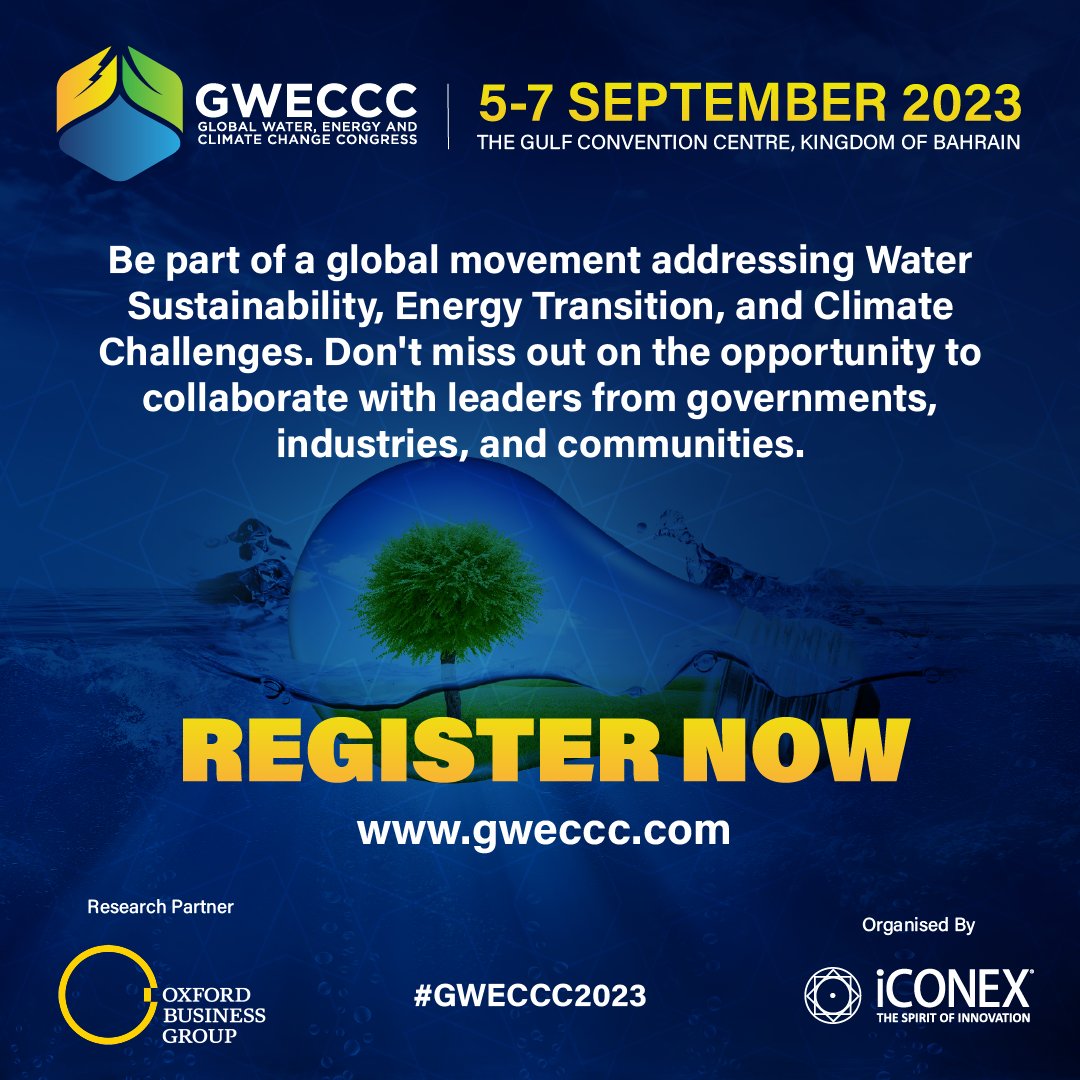 OBGinsights's tweet image. OBG is pleased to announce its partnership with the @GWECCC which is currently taking place at The Gulf Convention Centre, Kingdom of Bahrain.

For more details, visit the event website.

#GWECCC2023 #climatechangecongress