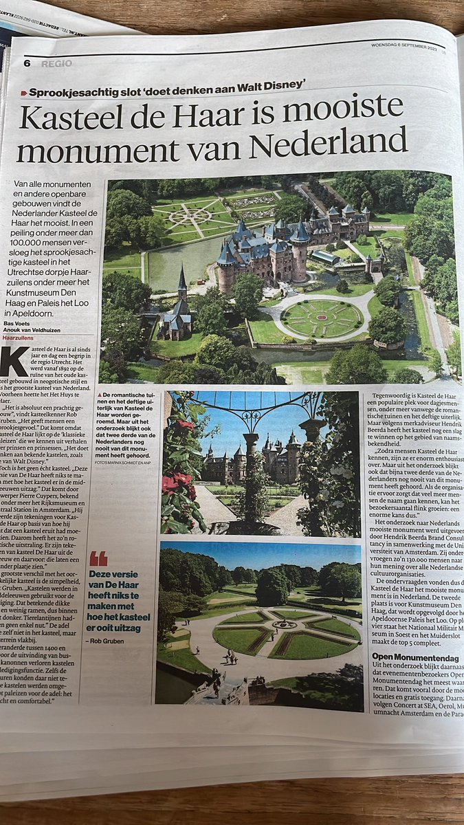 Hoe gaaf is dit! <a href="/kasteeldehaar/">Kasteel de Haar</a> mooiste monument van Nederland. Top!