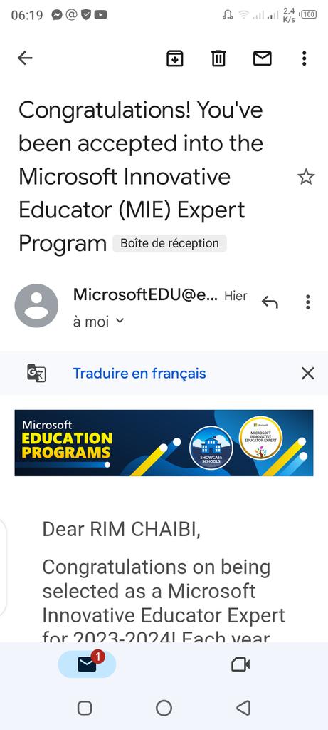 I So excited to be selected as an MIE Expert for 2023-2024 #MicrosoftEdu #MIEExpert @AcenTunisia 
 @soniabahri1 @SalouaZribi @mohamedziraoui9 @SelmiSelmiAli @arfaouighofran2 @OnsDhahbi @MicrosoftEDU