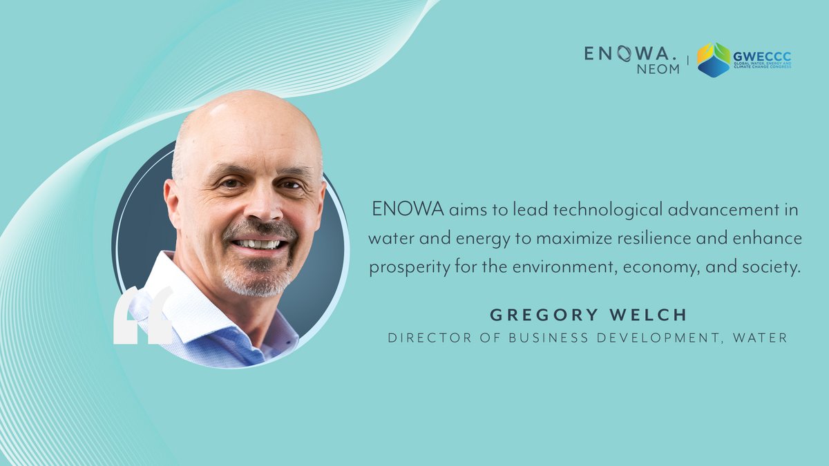 ENOWA_NEOM's tweet image. Sharing highlights from our water strategy, Gregory discussed how we are creating sustainability through water circularity. Through innovation and technology, we are pioneering the future of water.

#ENOWA #GWECCC2023