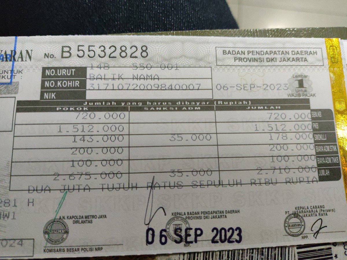 Gimana ini, pemutihan denda pajak kendaraan di Jakarta katanya termasuk BBN gratis, sampe Des 2023, kok ternyata ada biaya nya???
Berita di semua media hoax apa gimana???
<a href="/DKIJakarta/">Pemprov DKI Jakarta</a> <a href="/bapendajakarta/">Bapenda Jakarta</a> <a href="/TMCPoldaMetro/">TMC Polda Metro Jaya</a> <a href="/kompascom/">Kompas.com</a> <a href="/ElshintaDotcom/">ElshintaNews</a> <a href="/CNNIndonesia/">CNN Indonesia</a> <a href="/tempodotco/">tempo.co</a>