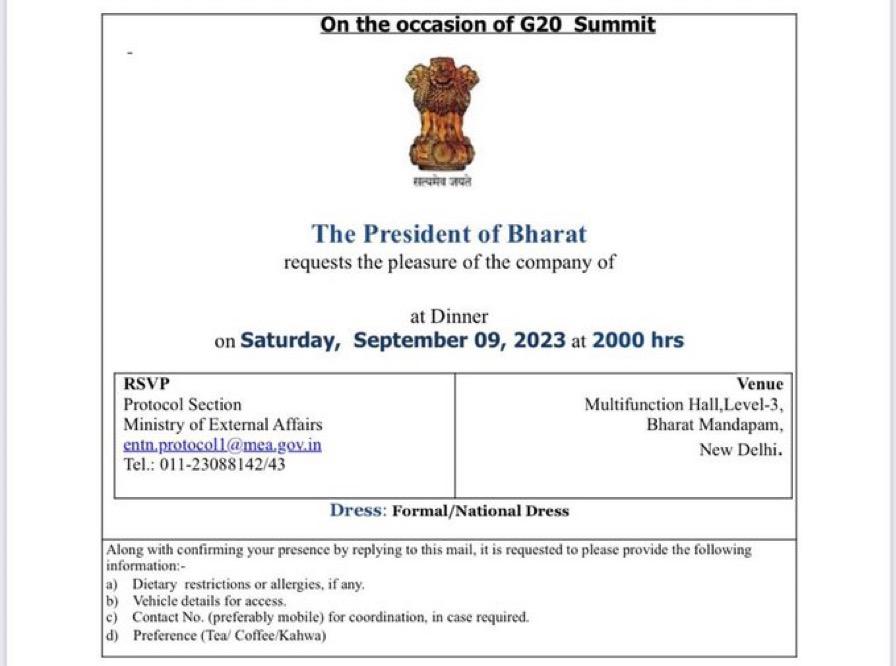 DN_Thakur_Ji's tweet photo. Big Update : हमारे देश का नाम अब "INDIA से भारत" होने वाला है !!
INDIA🇮🇳 to be renamed as BHARAT🇮🇳 

Comment में अपनी विचार व्यक्त करें की यह कितना सही और कितना गलत लगता है आपको ||

#Bharat #India #Name #G20Summit2023 #UPDATE #Article1 @VssctNews @narendramodi #IndiaThatIsBharat