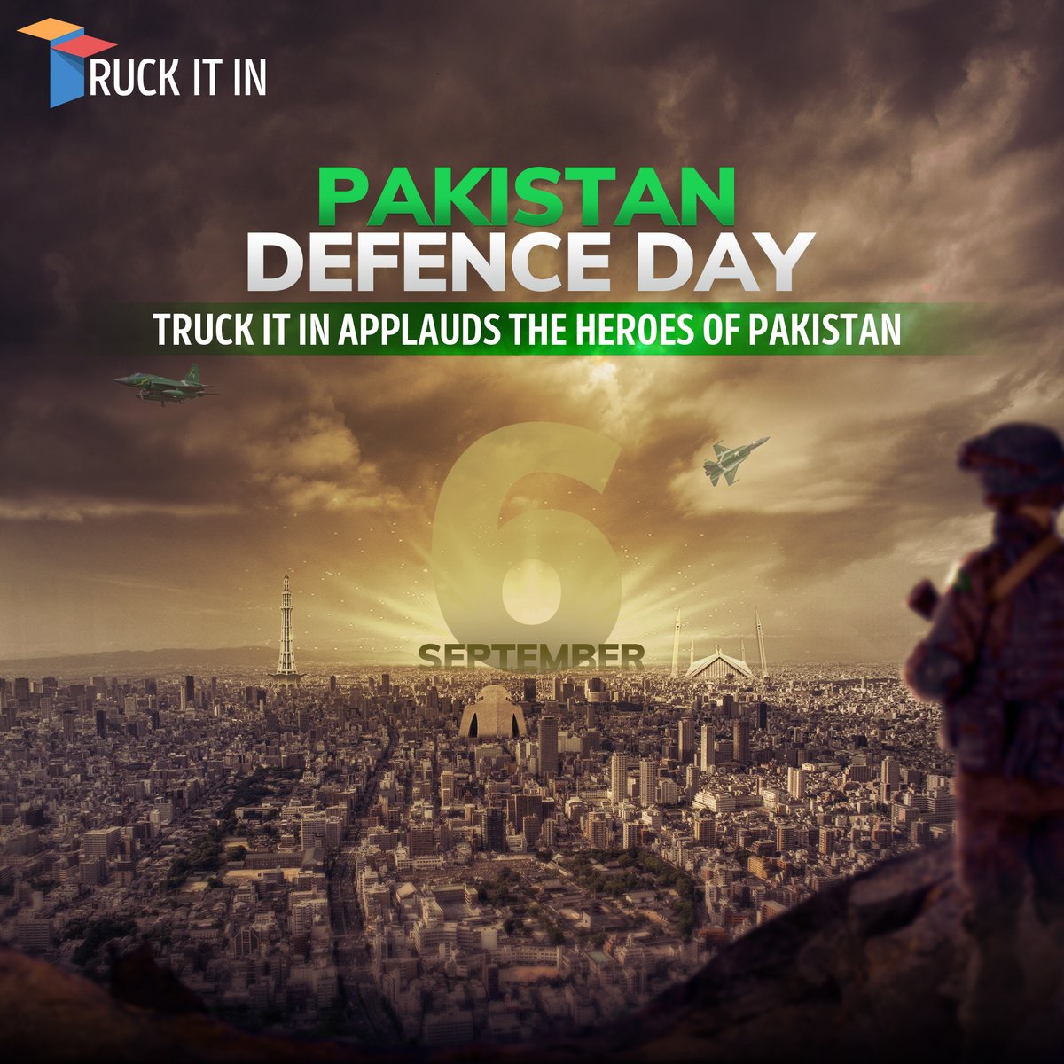 TruckItIn salutes the unwavering spirit and dedication of our heroes who protected the nation and defended our borders. Together, we stand strong, resolute, and ready to face any challenge that comes our way. 🚚 🇵🇰

#DefenceDay #Pakistan #6September