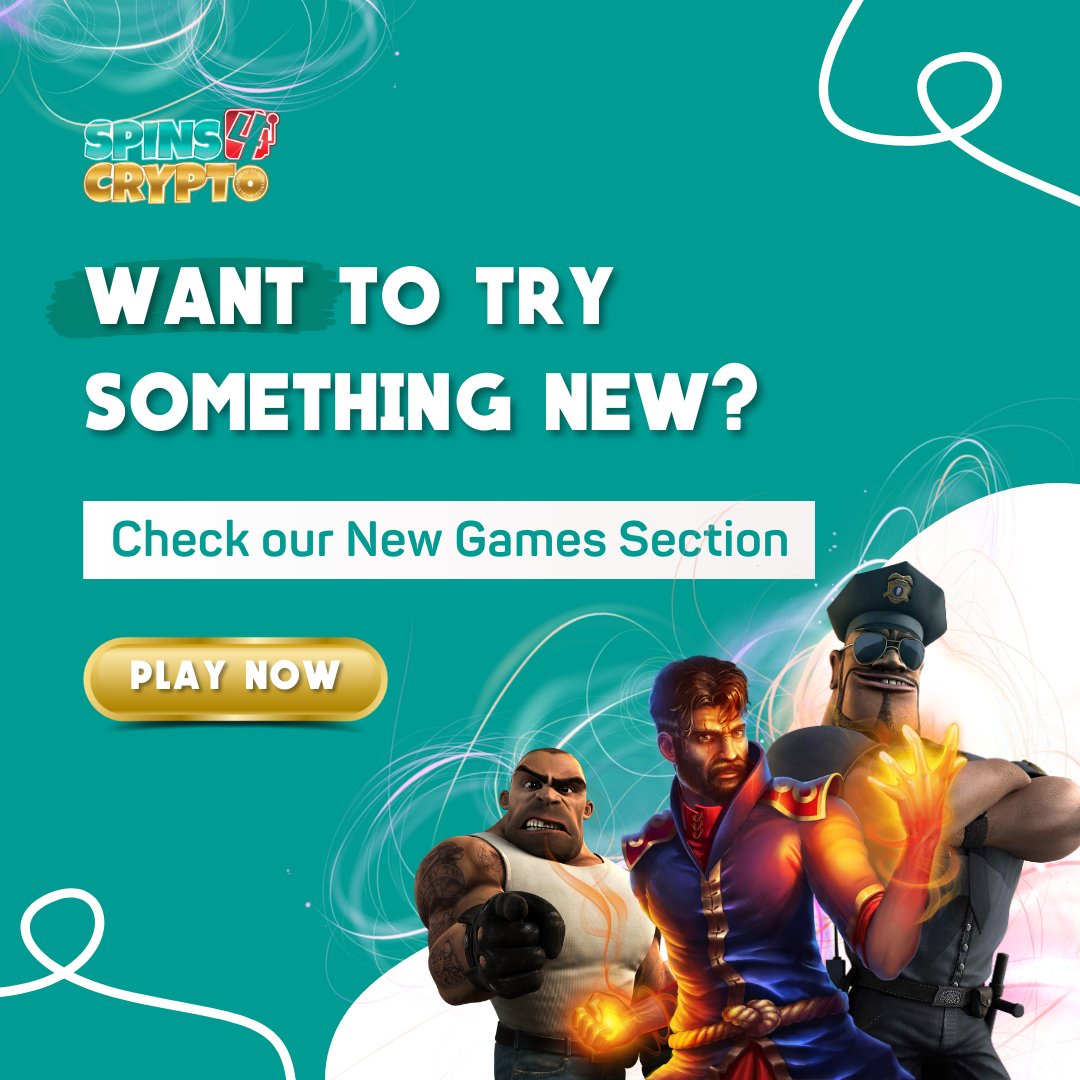 Spins4Crypto's tweet photo. It's a great day to try something new and win real crypto rewards💰

Check our "Newest Games" sections and try really fun-filled newly arrived games😎

🔗https://t.co/llwF0dpckH

#poker #bettingtips #cryptocurrency https://t.co/cKVw3nk5lg
