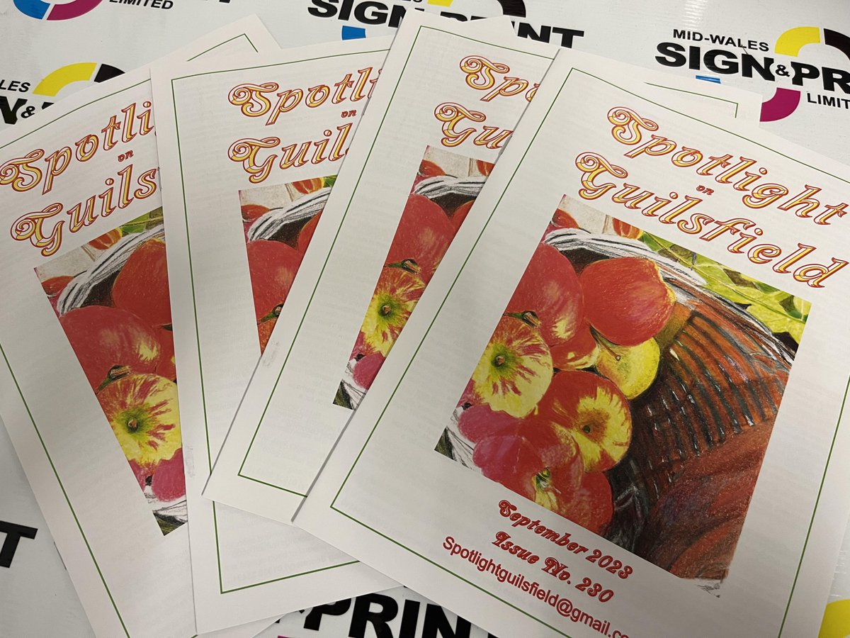 MidWalesSign&Print (@midwalessign) on Twitter photo Spotlight on Guilsfield - another super edition completed for September
A big thank you to the team at the Spotlight for another great issue - getting better all the time š·
If you have any print requirements, please call on 01938 228088 or email sales@mw-signandprint.co.uk Spotlight on Guilsfield - another super edition completed for September
A big thank you to the team at the Spotlight for another great issue - getting better all the time š·
If you have any print requirements, please call on 01938 228088 or email sales@mw-signandprint.co.uk