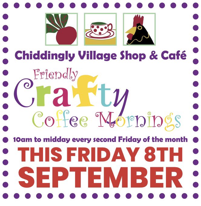 Crafty coffee morning is here again! Every month a lovely group of people arrive and end up having chats about all sorts of things 😁 and sometimes a bit of creating gets done 😉 If you’d like to meet new people in a friendly environment over a delicious hot drink then pop along.