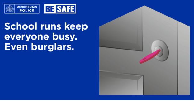 MPSNewham's tweet photo. #Backtoschool
Do you do the school run? π«
Only be 10 minutes? π
That is all a burglar needs π‘
#Setyouralarm
#Lockupproperly
#Keepyourpropertysafe https://t.co/SthS1APqNc