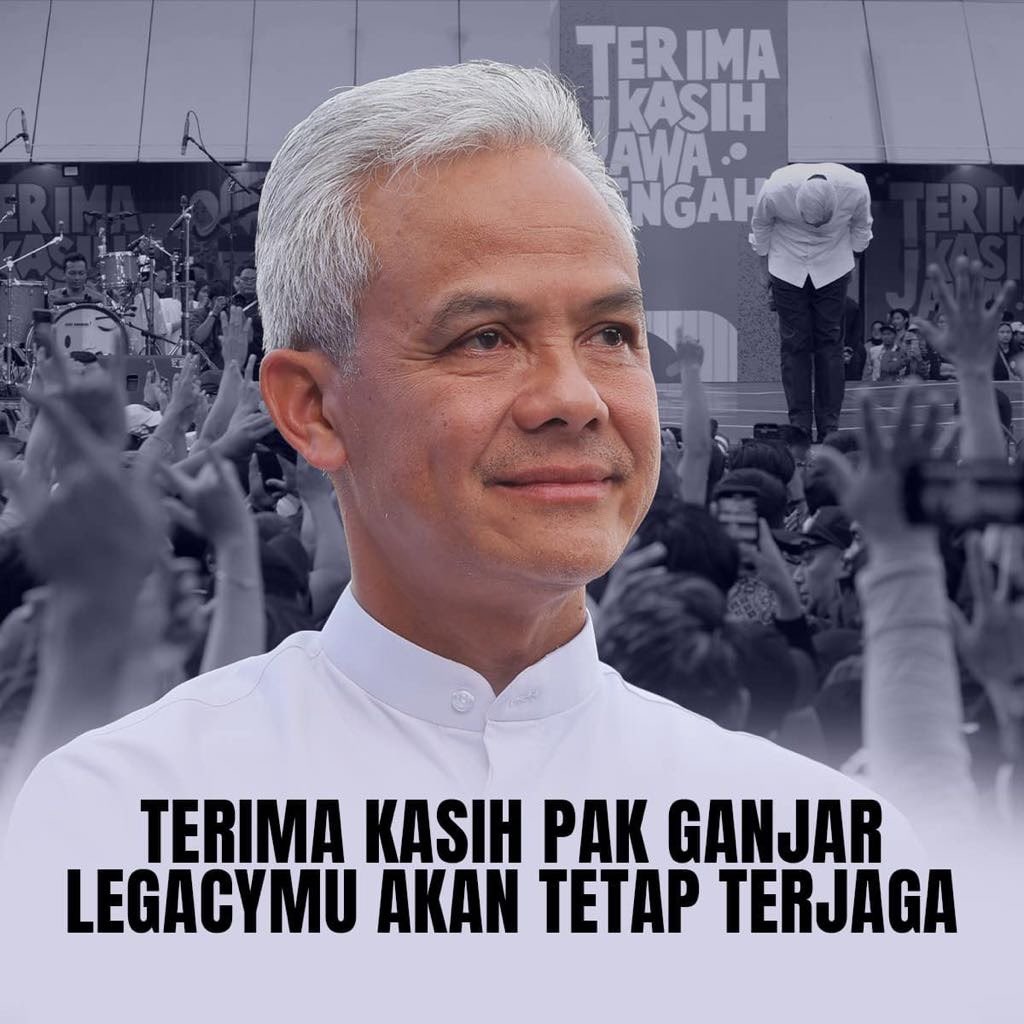 Terimakasih Jateng
#TitipJateng 

Terima Kasih Pak Ganjar, Legacymu Akan Tetap Terjaga

Oleh : Kirana Alfatih
Di Jawa Tengah 

Entah. Meski langit Semarang hari ini cerah, tapi hatiku rasanya mendung dan berkabut. Sedih, galau, karena sosok pemimpin yang selama ini aku