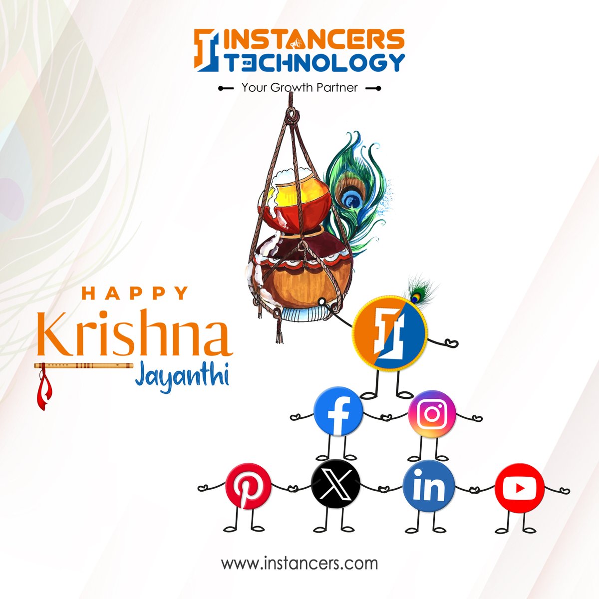 instancerstech's tweet photo. Instancers Technology wishes you a joyous and blessed #KrishnaJanmashtami 🙏 May Lord Krishna's divine presence guide you toward success and happiness. 
Contact:  78069 01363
Website: https://t.co/GtU5Wc6Gun
#digitalmarketingcompanyinpondicherry #socialmediamarketig  #happiness https://t.co/juTdLeXqcB