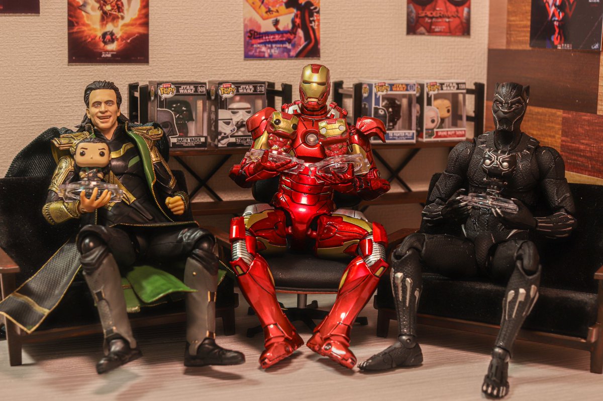 yuki777kuu's tweet image. ファンコのBittyPOPを購入しました

発売したばかりのマーベルシリーズです

今回買ったのはロキ、ブラックパンサー、アイアンマンmk7でシークレットはアイアンマンmk46でした

それぞれのキャラがミニチュア化されて可愛いです😊

 #BittyPOP #ファンコ　#山田化学　#ミニチュア
