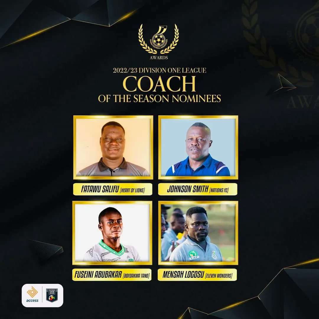 HeartOfLionsFc's tweet photo. 🗣 || 🅝🅞🅜🅘🅝🅐🅣🅘🅞🅝
Coach Fatawu Salifu Kiyoyo bags 🎒 a nomination for Division One Coach of the Season in the #GFAAwards.
😊😊😊😊😊😊
#DzieWoaNu #HOLFC🦁🔴🔵 #FrerolRuralBank https://t.co/fkHjOVaMkV