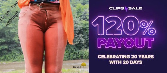 #clips4sale celebrating 20 years: 120% payout!🎉  more than 450 vids ready!💦 #pee #wetting #bigass #assholefetish #Joi<a href="/tag/clips4sale"class="tags">#clips4sale</a><a href="/tag/outdoor"class="tags"><span>#outdoor</span></a><a href="/tag/joi"class="tags"><span>#joi</span></a><a href="/tag/smallfeet"class="tags"><span>#smallfeet</span></a><a href="/tag/pee"class="tags"><span>#pee</span></a><a href="/tag/wetting"class="tags"><span>#wetting</span></a><a href="/tag/bigass"class="tags"><span>#bigass</span></a>