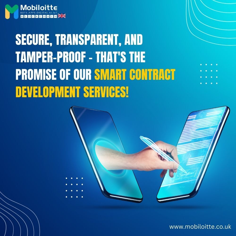 Mobiloitte_UK's tweet image. Mobiloitte excels in Smart Contract development, ensuring seamless, secure, and automated transactions. Revolutionize your business operations with blockchain's best.
bit.ly/403i5zc
#ContractsWithConfidence #MobiloitteTech #BlockchainMasters