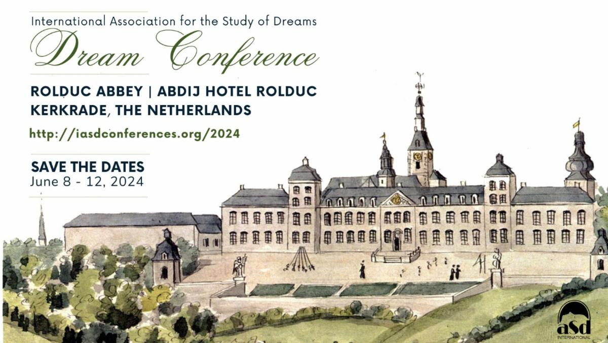 Very excited to be going to the International Association for the Study of Dreams Conference this year <a href="/DreamScholars/">International Association for the Study of Dreams</a> It's being held at an abbey in the Netherlands. It used to be in another location but they moved it because some geezer had a dream that it was in the wrong place