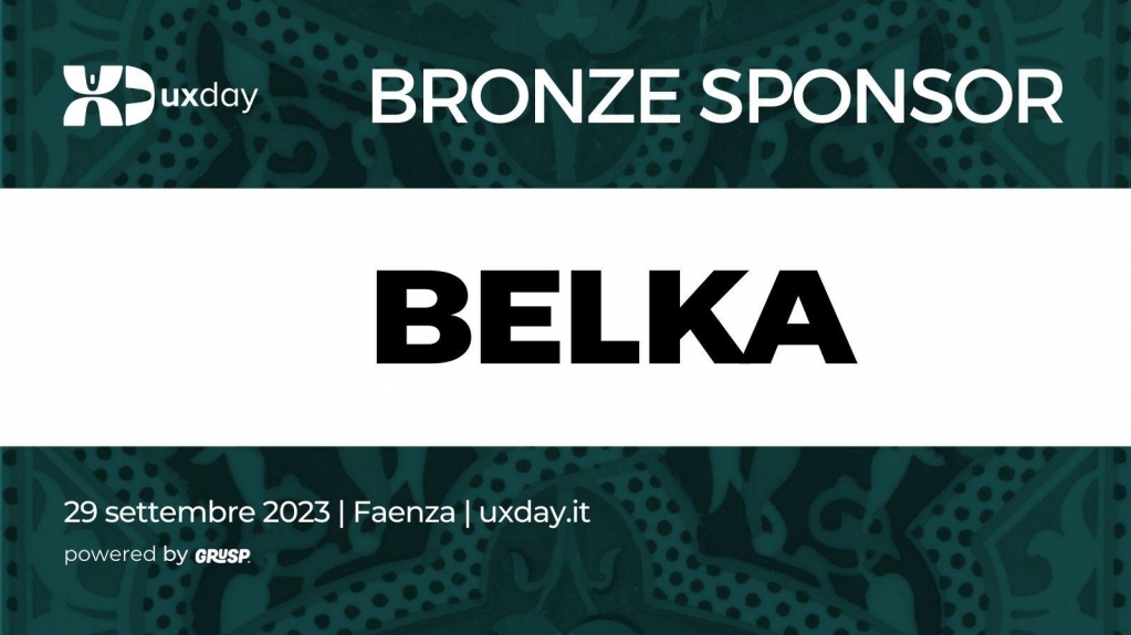 uxdayit's tweet photo. Grazie al nostro bronze sponsor @BelkaDigitalLab
Belka è un Digital Product Studio. Aiuta scaleup e aziende tech a realizzare prodotti di successo che gli utenti adorano.
Ci vediamo a 📍 Faenza il📅 29.09 per #uxday
🎟️https://t.co/vcqcLD3hvY https://t.co/IIk37yDLvU