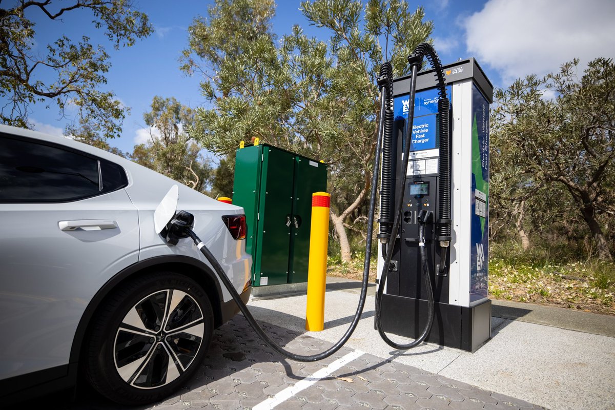 Perth has joined the WA EV Network with Kings Park’s first fast charger now live⚡️The Carnarvon site opens tomorrow bringing the total to 10 locations State-wide shorturl.at/eipyO