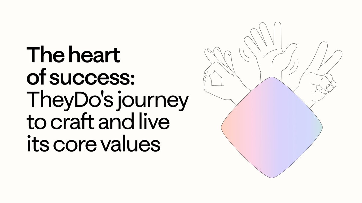 We ditched our old #companyvalues and redefined the beliefs that guide our journey. And we did it together.

🤝 Journey Together
💪 Own It
💟 Cloaks Off
⚡ Customer Fueled

Read about how Matt, our Head of #People, inspired us all with this project.

theydo.com/blog/articles/…