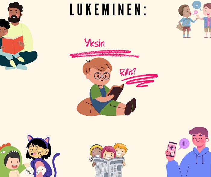 Mikä on mielikuvasi ihannelukijasta? Onko se yksin kirjaan keskittyvä lapsi? Mahtuuko kuvaan kirjan monet muodot ja lukemisen sosiaalinen puoli: fanittaminen, keskustelu, yhdessä tekstin tutkiminen?  Toivotamme monipuolisia + rikkaita tekstiympäristöjä #ReadHour -iltana ja aina!