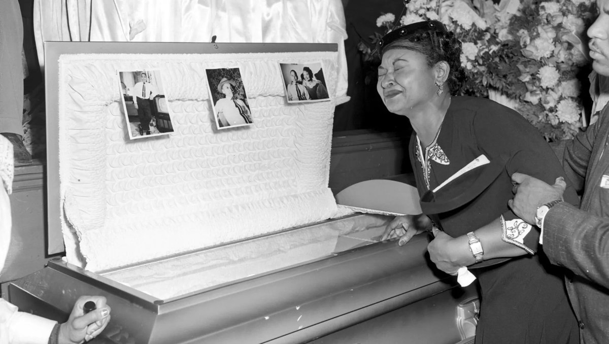 JMitchellNews's tweet photo. #OnThisDay in 1955, Emmett Till’s mother, Mamie Till Mobley, opened her son’s casket so that the world could “see what they did to my baby.” Some wept. Some fainted. All were moved by the sight of his brutalized body, a witness to the murderers’ monstrous deeds. 

More than 50,000 flooded the streets of Chicago outside the Roberts Temple Church of God in Christ, and the photograph of Till’s brutalized body appeared in publications around the world. The resulting outrage helped propel the civil rights movement. 

“It was myself in that coffin, it was my brothers in that coffin,” author James Baldwin said. “I can’t describe it so precisely, because it had been so mutilated, it had been so violated. It was him, but it was all of us.”
https://t.co/C6trPnZuho